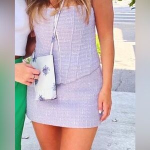 Zara Light Purple and White Matching Corset Set